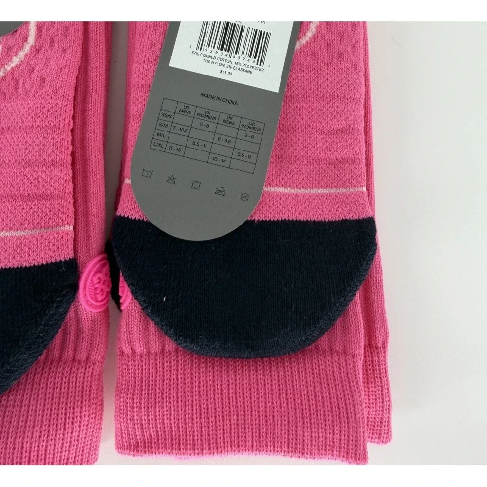 G/Fore Men's Golf Crew Socks Small/Medium Knockout Pink 2 Pairs Pray For Birdies